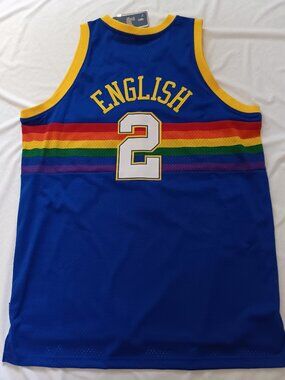 Alex English #2 Denver Nuggets Reebok Hardwood Classic NBA Jersey 3XL + 2L NEW